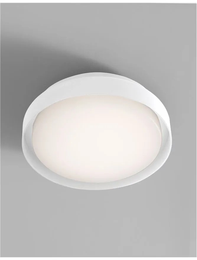 Plafoniera LED pentru iluminat exterior design modern slim IP65 OLIVER alba