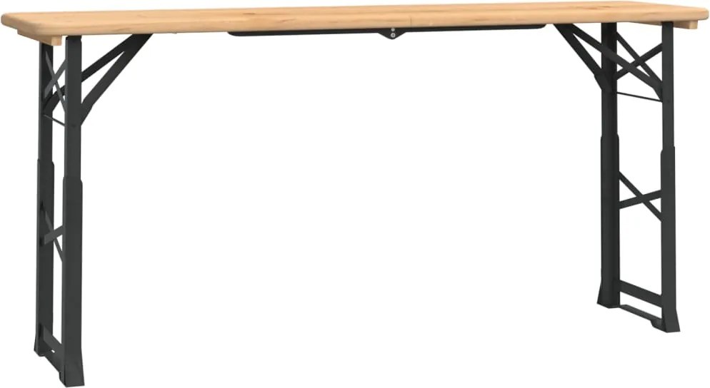 vidaXL Masă pliabilă pentru bere 170x50x75/105 cm, lemn masiv de brad