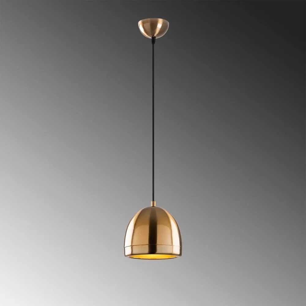 Lustră în culoarea bronz cu abajur din metal ø 17 cm Mugo – Opviq lights