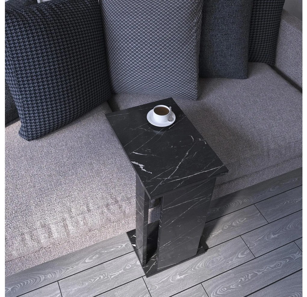 Măsuță laterală Perlit (Negru + Alb) . 1102459