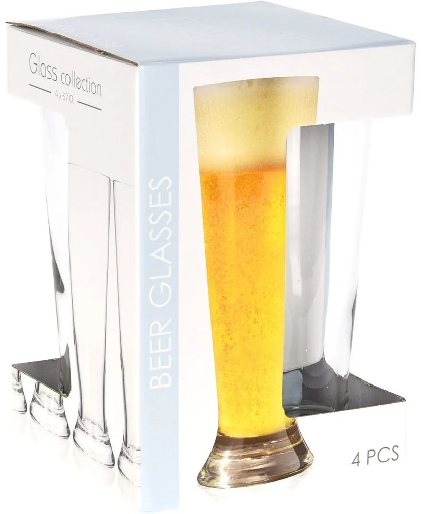 Set 4 pahare pentru bere 370 ml