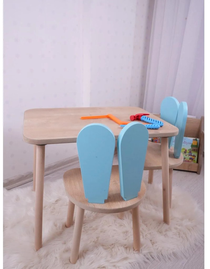 Masă copii cu scaun Bunnie (albastru + maro). 1107782