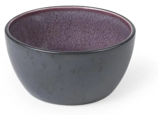 Bol din ceramică și glazură interioară mov Bitz Mensa, diametru 10 cm, negru