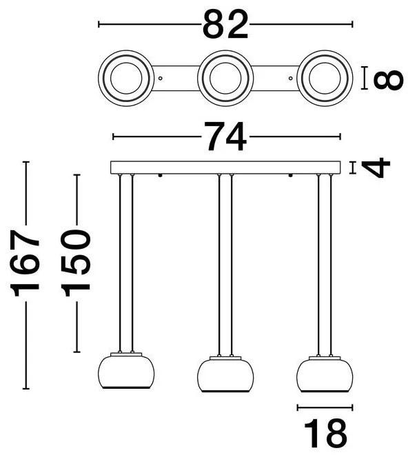 Lustra LED suspendata design modern decorativ BIOS 3L