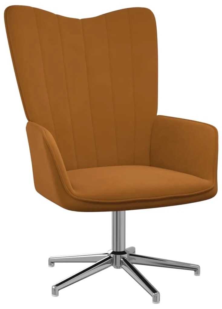 327729 vidaXL Scaun de relaxare, maro, catifea