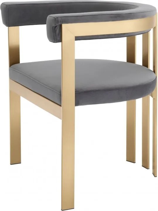 Scaun design elegant LUX Clubhouse gri 113444 HZ