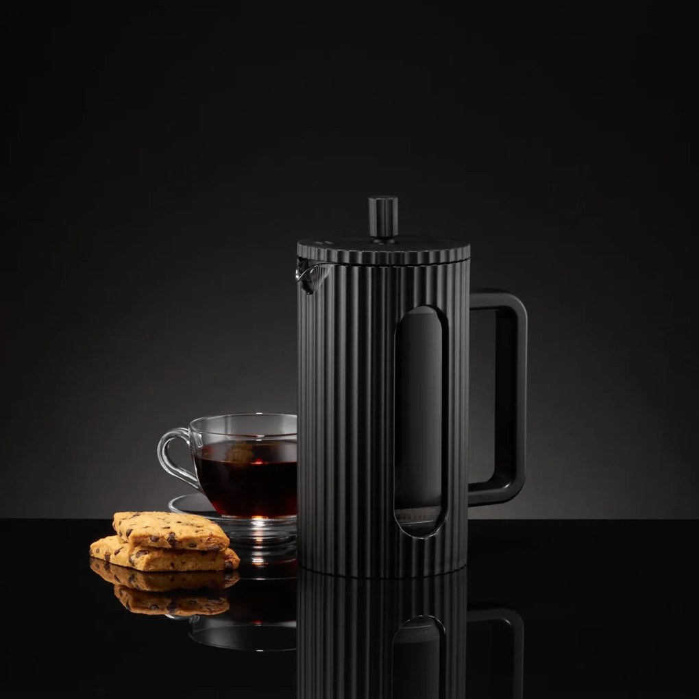 Filtru ceai sau cafea 600ml, negru, Curly