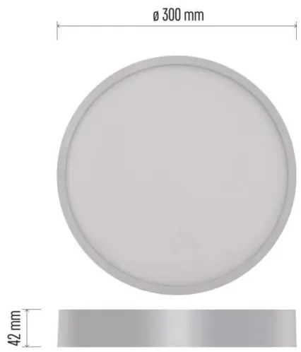 Plafonieră LED/28,5W/230V 3000/3500/4000K d. 30 cm alb