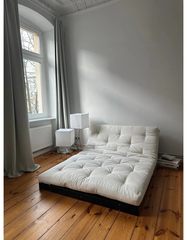 Canapea albastru-închis extensibilă 140 cm Roots Black Night – Karup Design