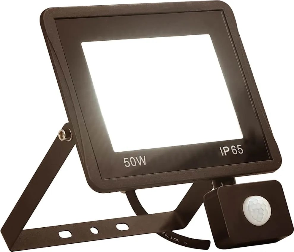 vidaXL Proiector LED cu senzor, 50 W, alb cald