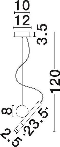 Pendul, Lustra LED design minimalist VERO alb