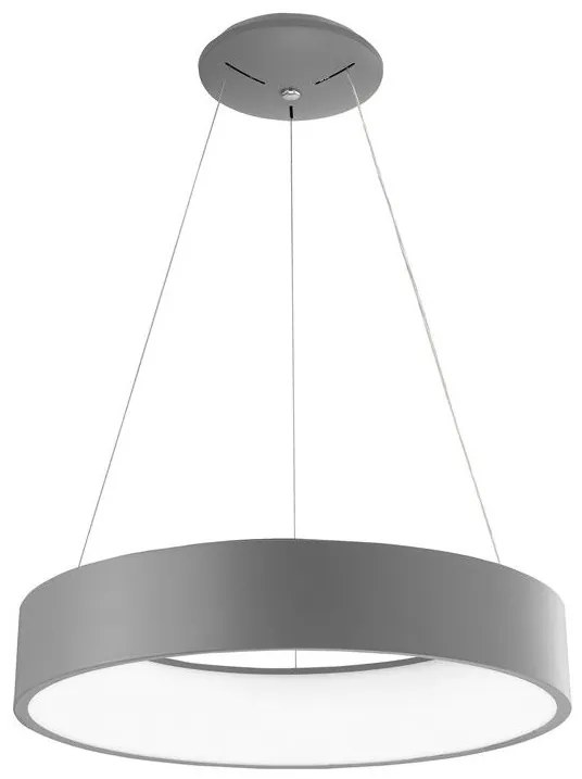 Lustra moderna suspendata LED 3000K 60cm RANDO gri NVL-6167206