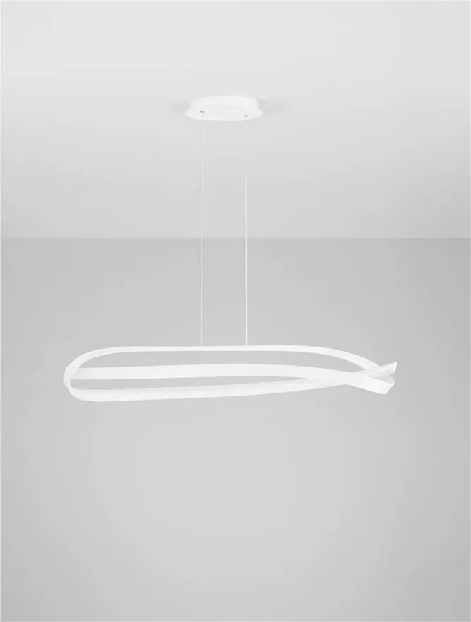 Lustra suspendata LED CCT OLIA aluminiu alb