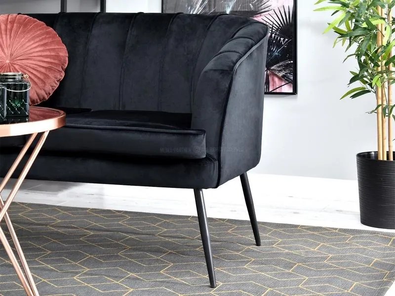 Canapea Etimee S (negru + auriu). Promo -15%. 1111391