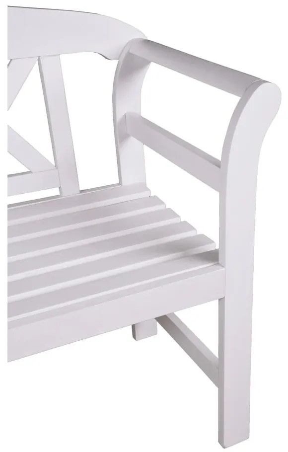 Bancă de grădină albă din lemn masiv Vancouver - Garden Pleasure