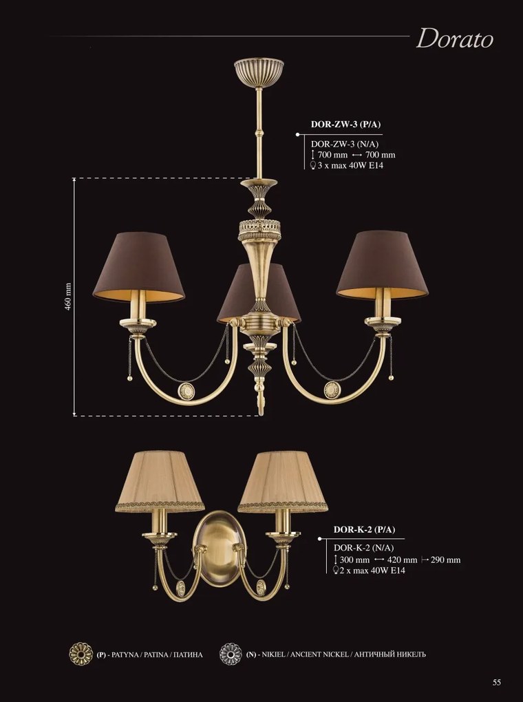 Candelabru 6 brate design clasic realizat manual Dorato
