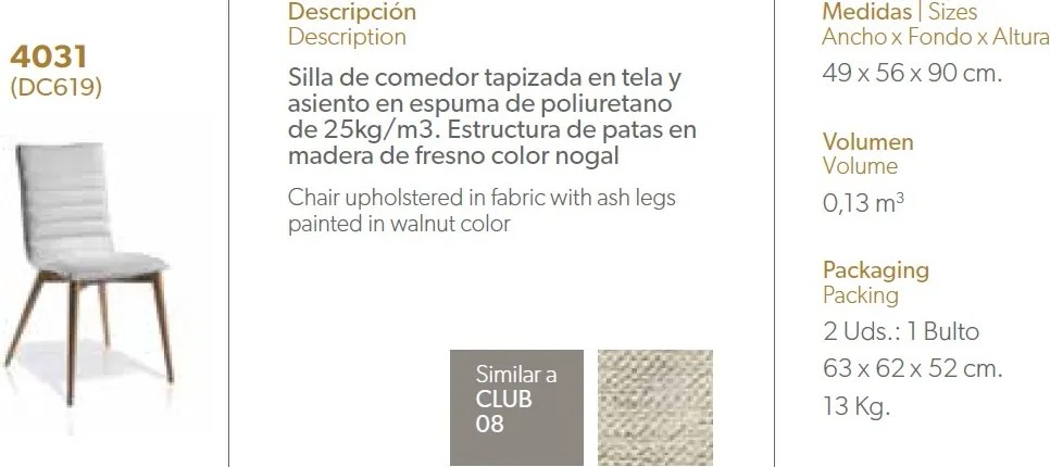 Scaun tapitat design scandinav ARMONY AC-DC619