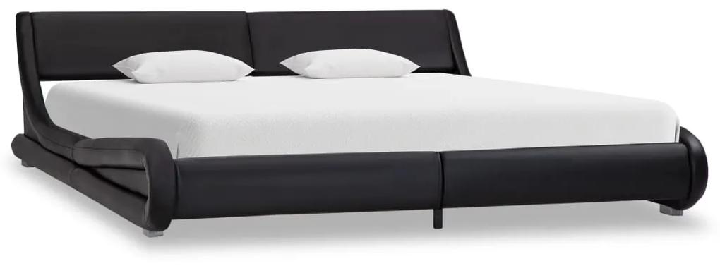 285707 vidaXL Cadru de pat, negru, 180 x 200 cm, piele artificială