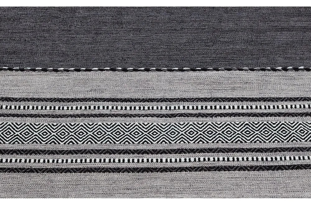 Covor din bumbac Floorita Antique Kilim, 60 x 200 cm, gri închis