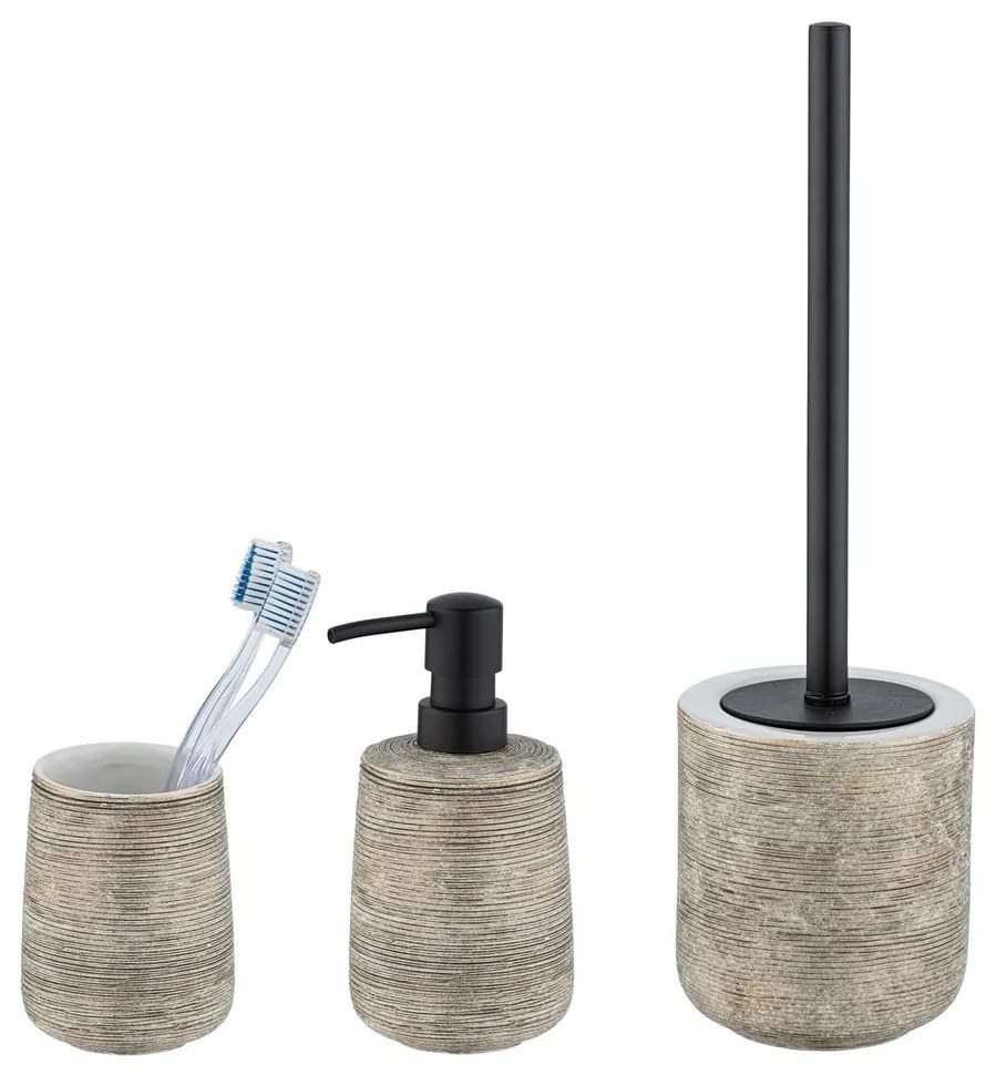 Set de accesorii de baie maro din ceramică Fedio – Wenko