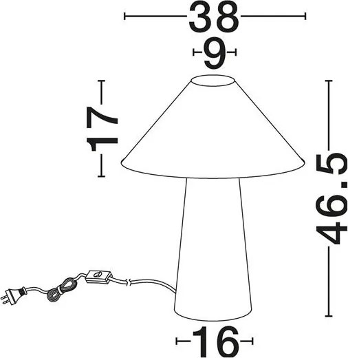Veioza, Lampa de masa din in Mae
