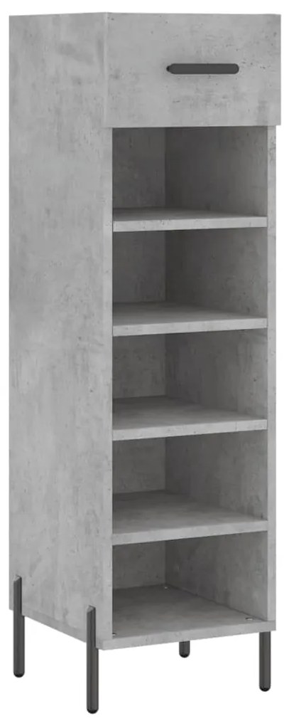 829688 vidaXL Pantofar, gri beton, 30x35x105 cm, lemn compozit