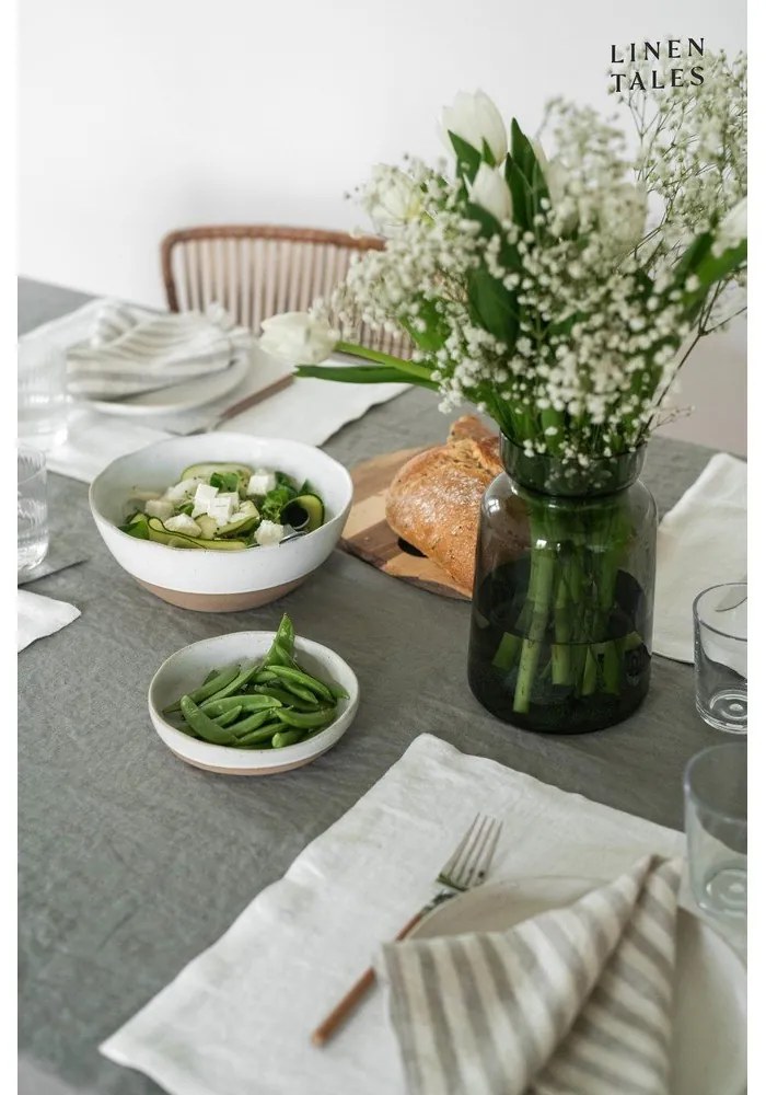 Față de masă din in 140x300 cm Khaki – Linen Tales