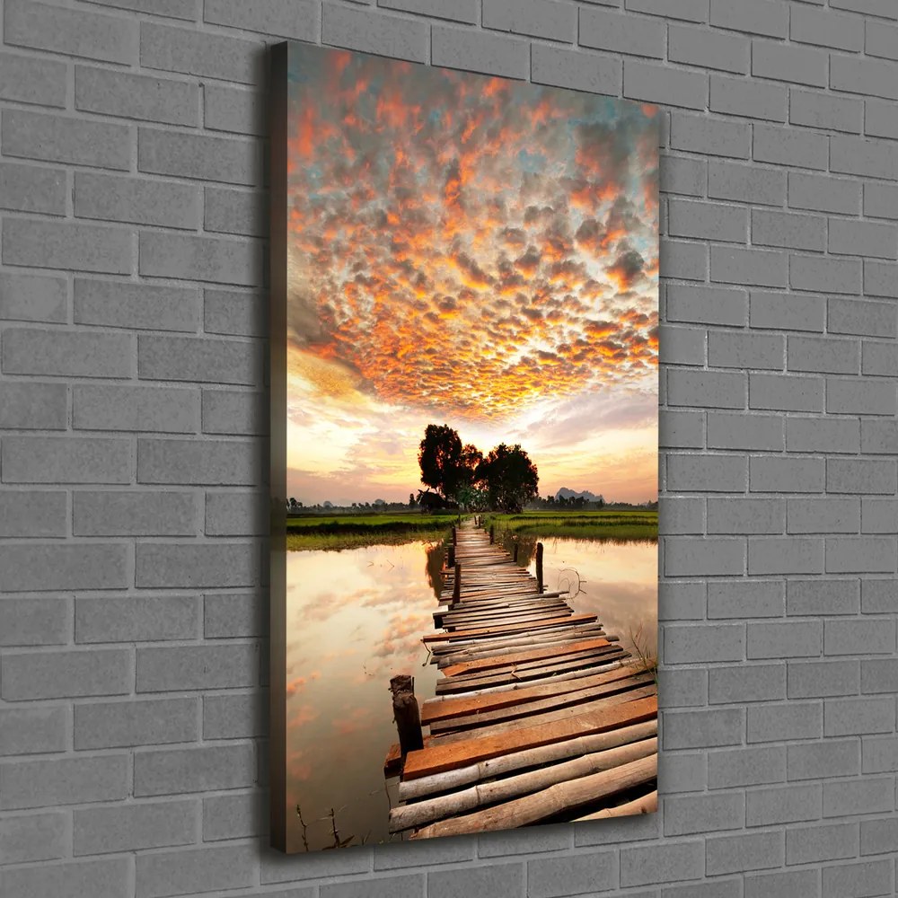 Tablou pe pânză canvas Pod de lemn