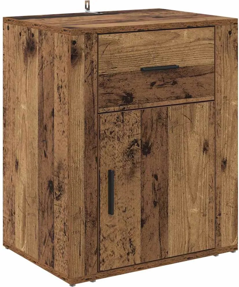 vidaXL Dulap de noapte Lemn vechi 35 x 50 x 60 cm Lemn compozit