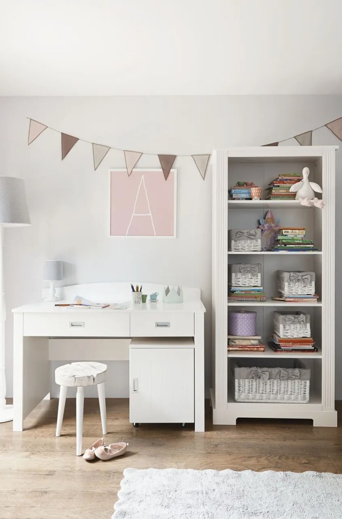 Biblioteca eleganta Ines alb H180 cm