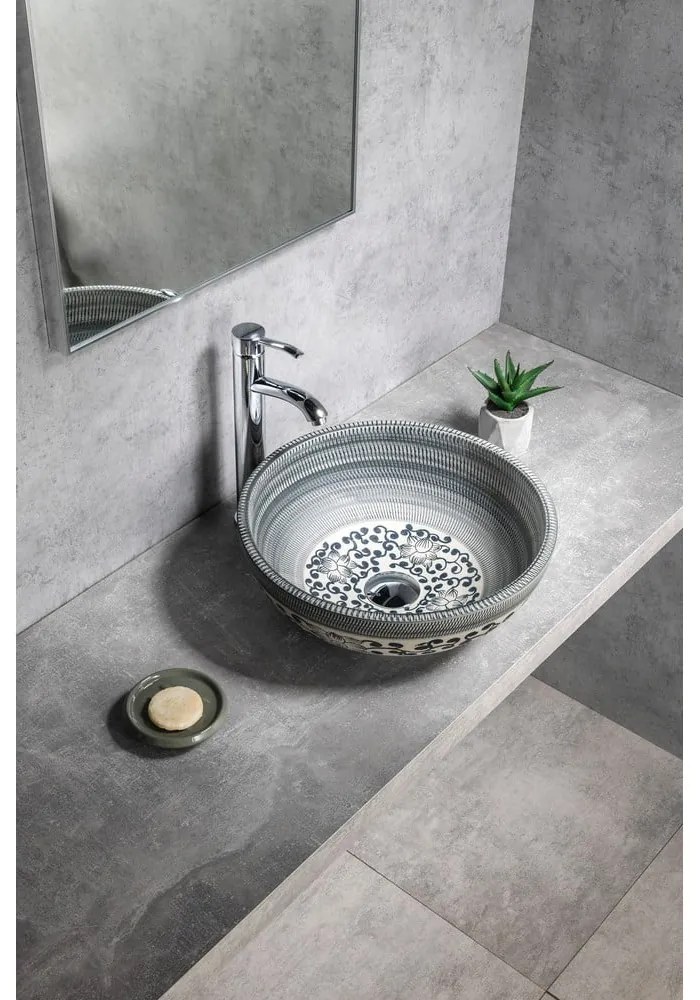 Chiuvetă albastră rotundă din ceramică ø 41 cm Priori – Sapho