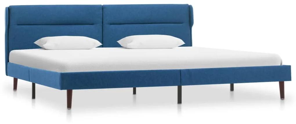 286870 vidaXL Cadru de pat, albastru, 180 x 200 cm, material textil