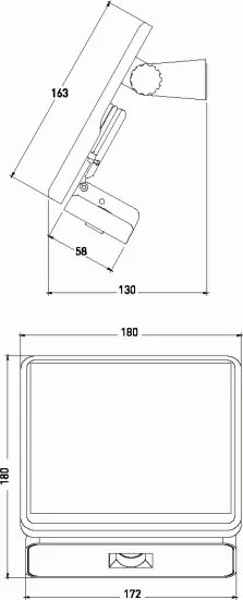 Proiector LED solar cu senzor LED/8W/3,7V 2000 mAh IP54 negru