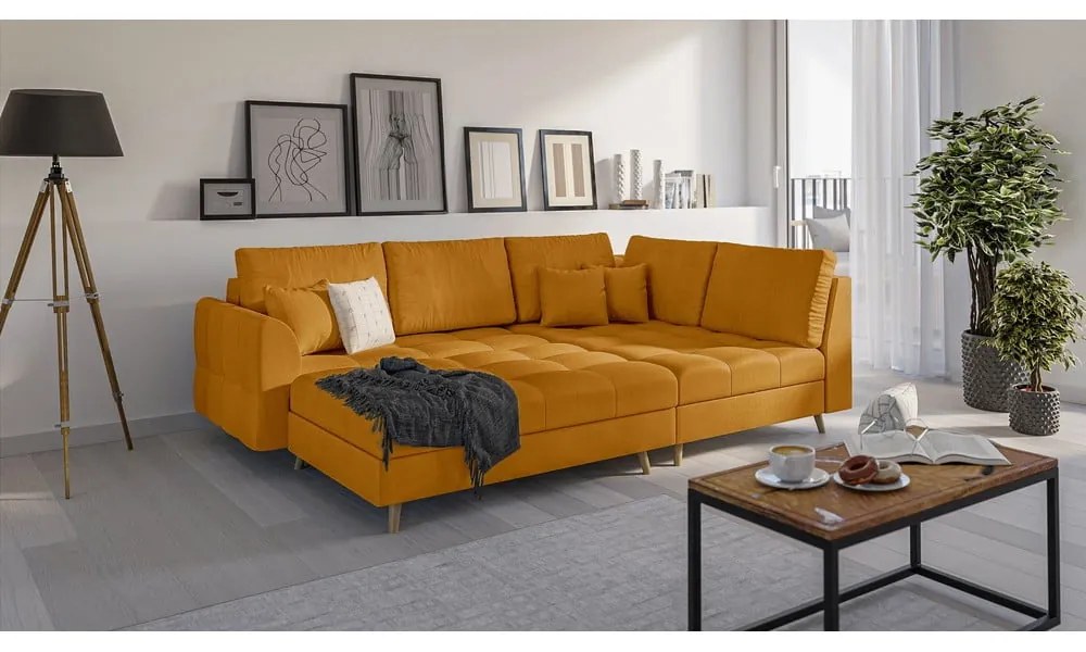 Taburet galben muștar Ariella – Ropez