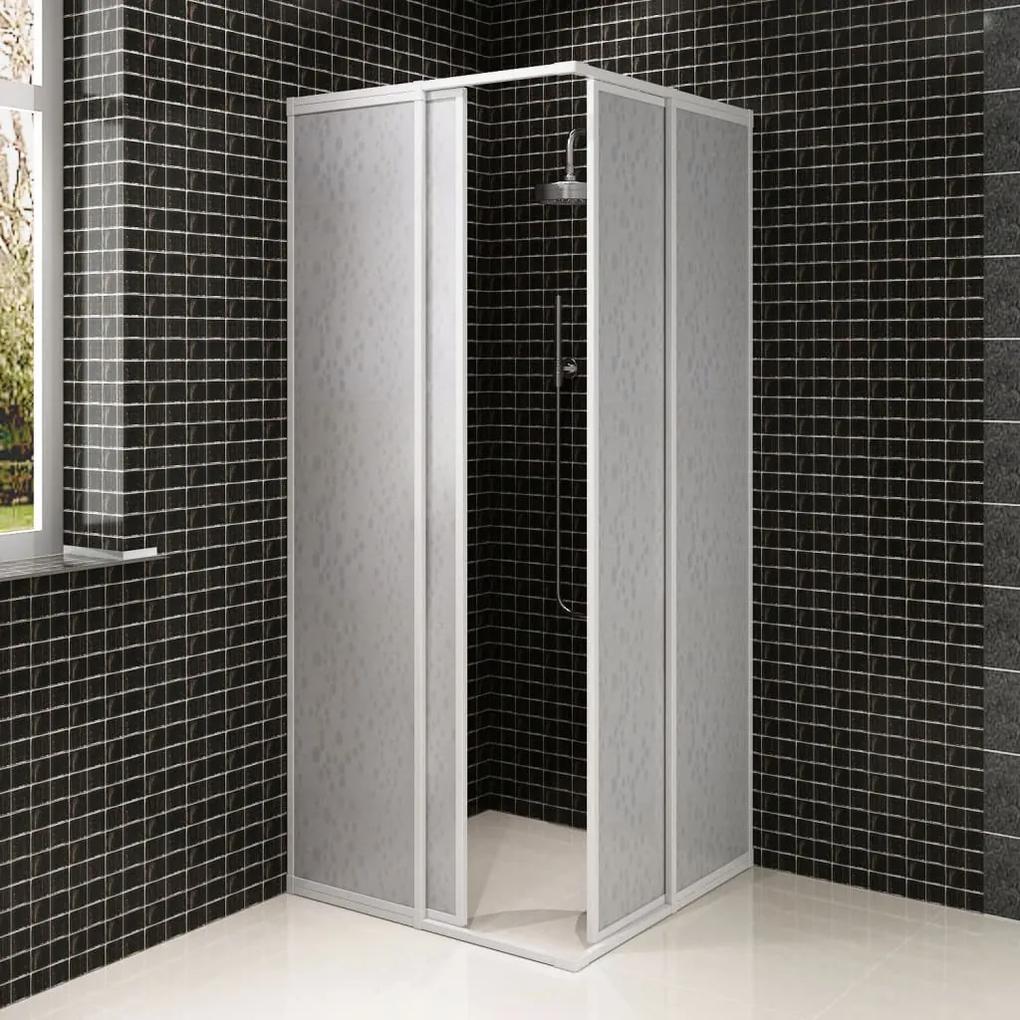 140788 vidaXL 140788 Cabină de duș, placă PP, cadru aluminiu, pătrat, 80 x 80 cm