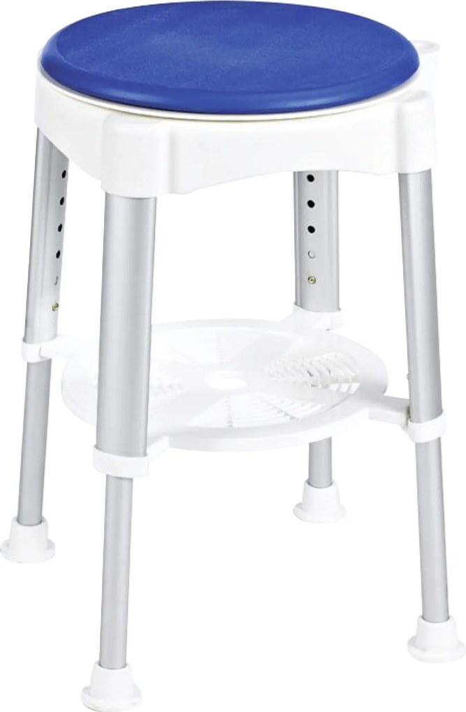 Taburet pentru dus, sezut pivovant, inaltime 41.5-59 cm