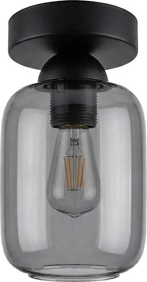 BRILAGI - Plafonieră LED R GLASS 1xE27/60W/230V diam. 14 cm negru/gri fumuriu