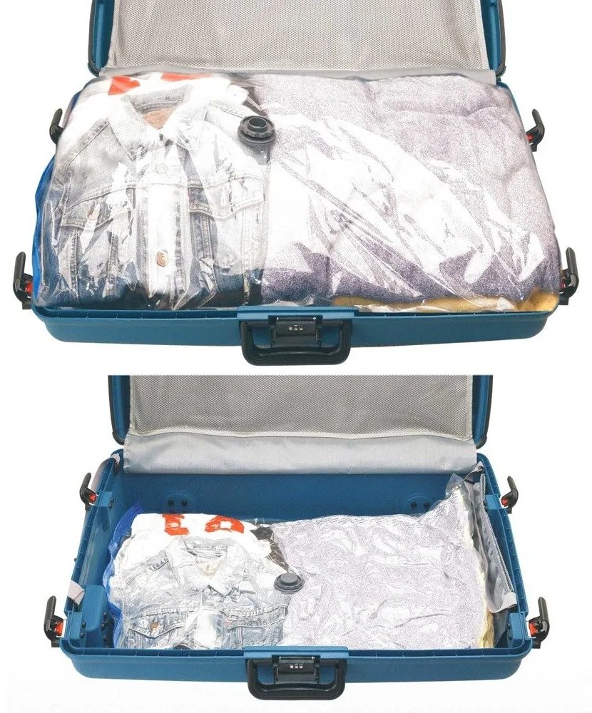 Sacii vacuum pentru haine, huse. 2 dimensiuni de pungi în set: XXL și L.