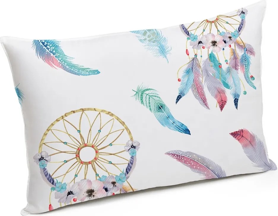 Set Alcam perna microfibra 50x70 cm si pilota matlasata 140x200 cm, Dream Catcher