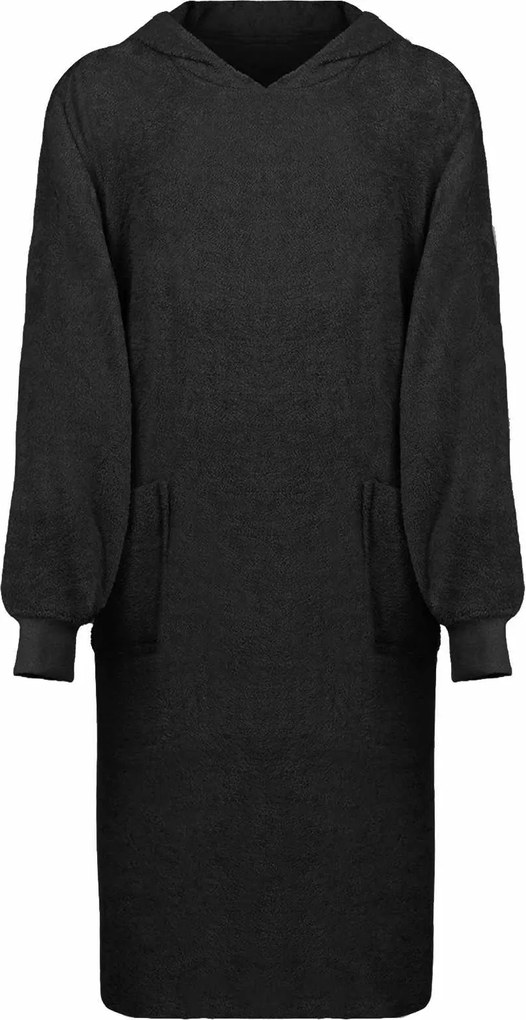 vidaXL Hanorac pătură KINN Negru XL Bumbac