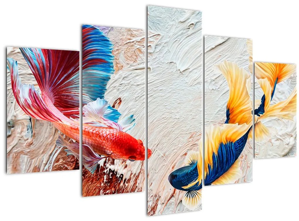 Tablou - Pești războinci (150x105 cm)