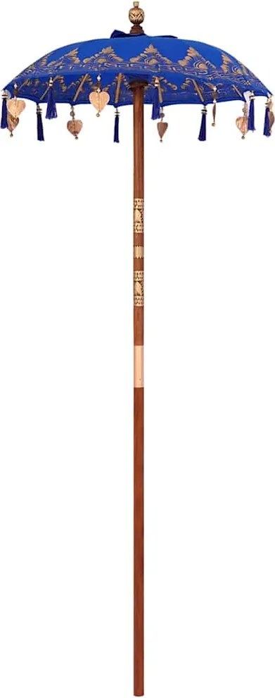 vidaXL Parasol Balinez albastru 125 x 125 x 260 cm