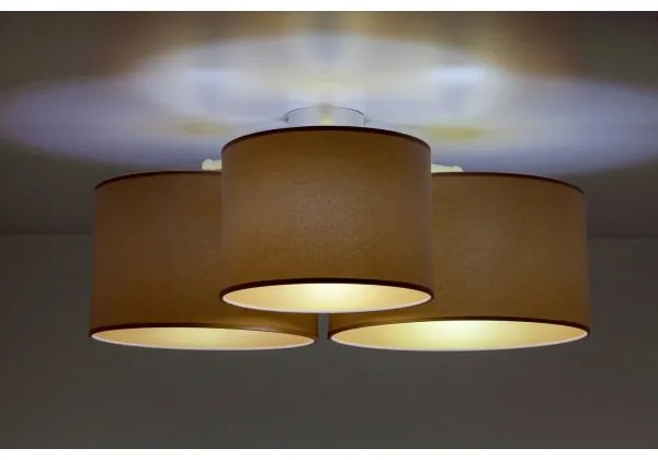 Duolla - Plafonieră ROLLER TRIO 3xE27/60W/230V maro