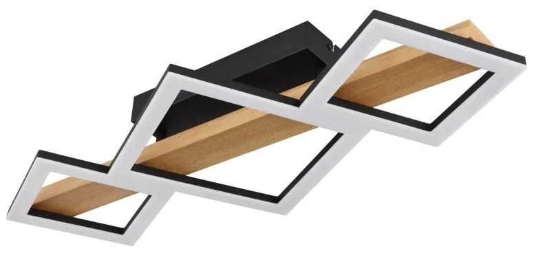 Plafoniera LED design indistrial Dustin negru 66x30cm