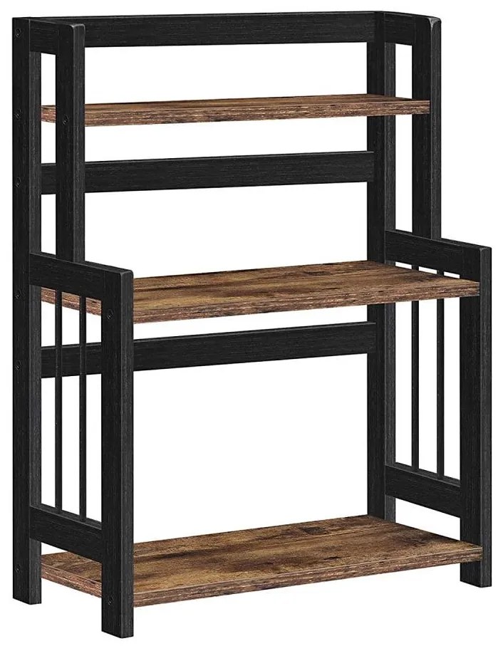 Raft de bucătărie cu polițe MARGE, negru