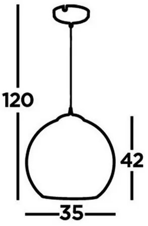 Lustră pe cablu Searchlight 1635AM BALLS 1xE27/60W/230V alamă