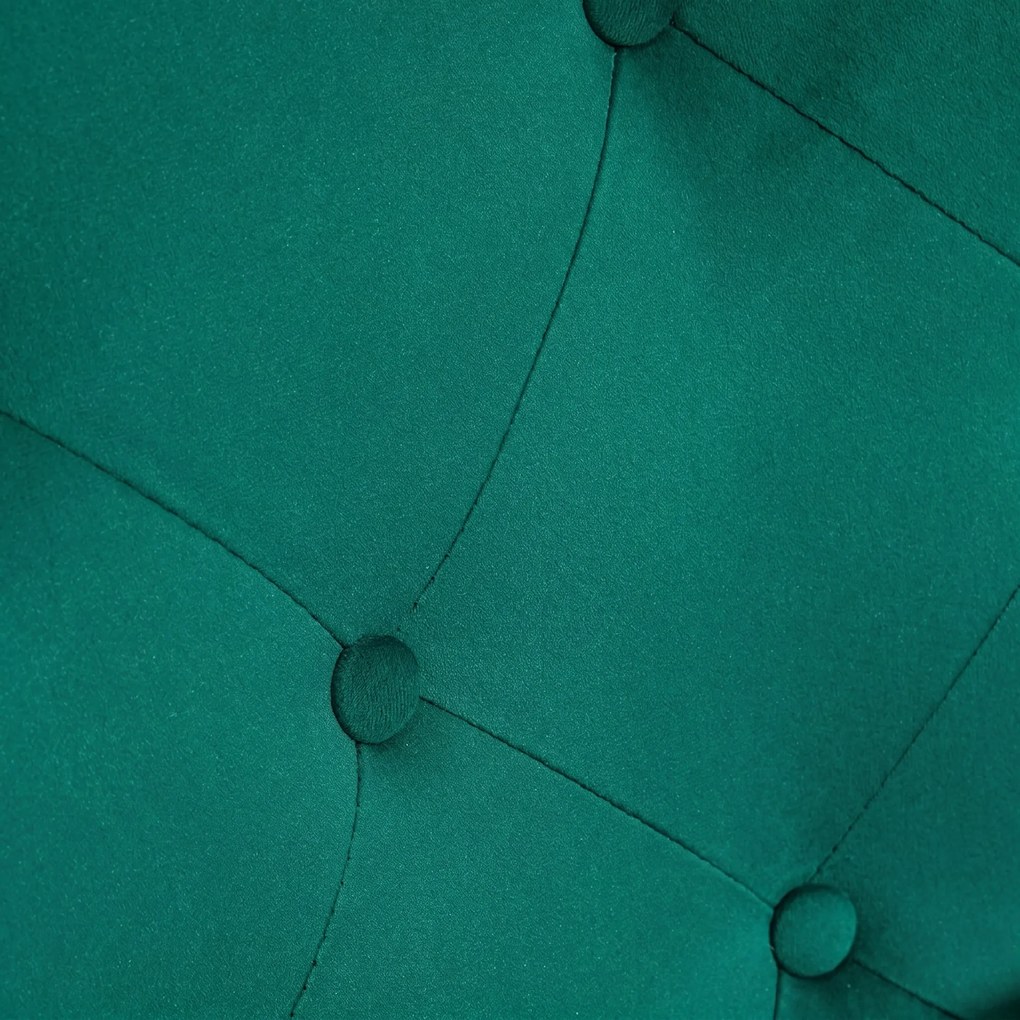 HOMCOM Fotoliu Balansoar din Catifea cu Spătar Înalt, Fotoliu Balansoar cu Pernă și Brațe, 70x86x94 cm, Verde | Aosom Romania