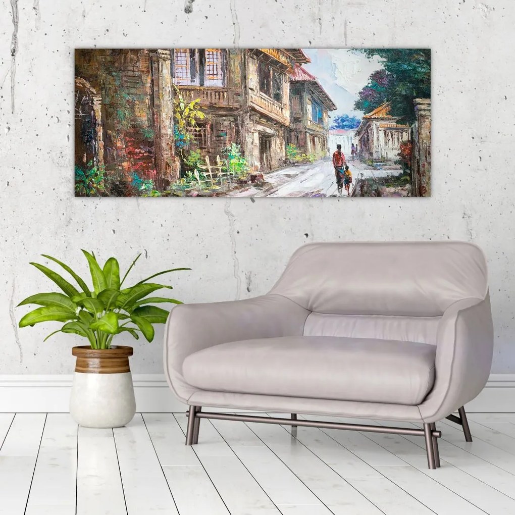 Tablou - Satul filipinez, Asia (120x50 cm)