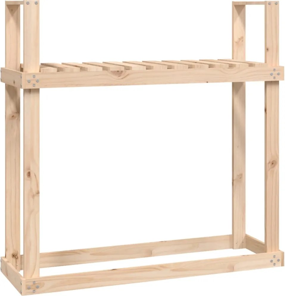 vidaXL Rastel pentru lemne de foc, 110x35x108,5 cm, lemn masiv de pin