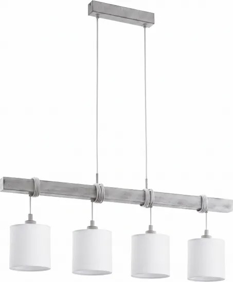 Brilagi - Candelabru LED suspendat pe cablu NUBILA 4xE27/60W/230V gri/alb
